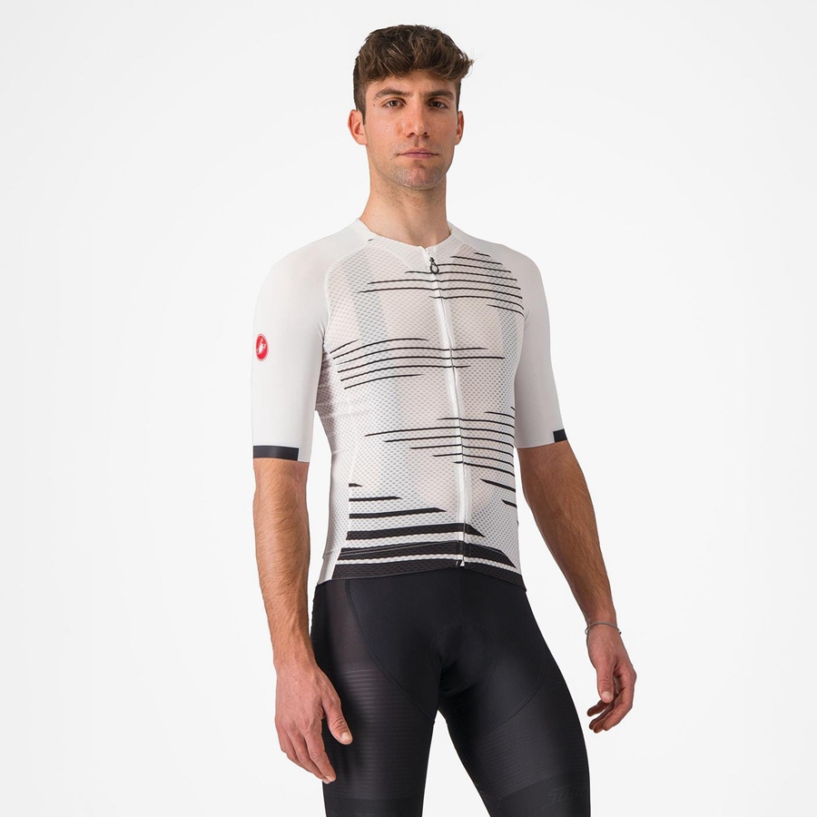 Castelli CLIMBER\'S 4.0 Miesten Pelipaita Valkoinen Mustat | ZDQV-90658