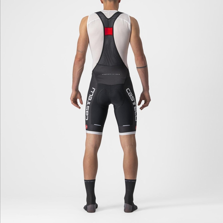 Castelli COMPETIZIONE KIT Miesten Bib Shortsit Mustat Hopea Harmaat | BCPW-68730