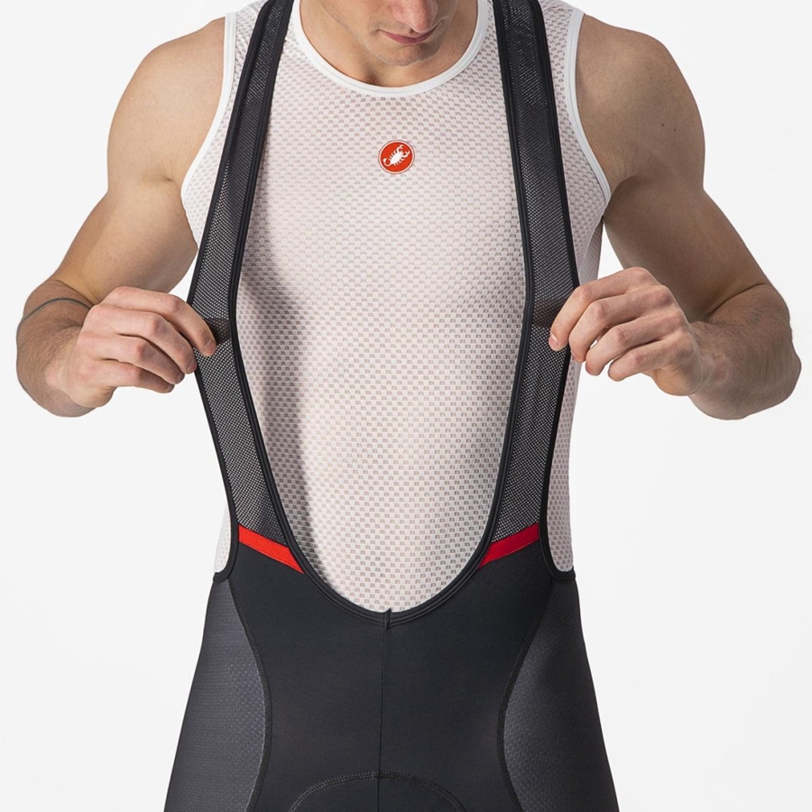 Castelli COMPETIZIONE KIT Miesten Bib Shortsit Mustat Punainen | LRVN-01793