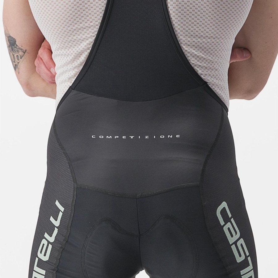 Castelli COMPETIZIONE KIT Miesten Bib Shortsit Mustat Vihreä | OGVB-28037