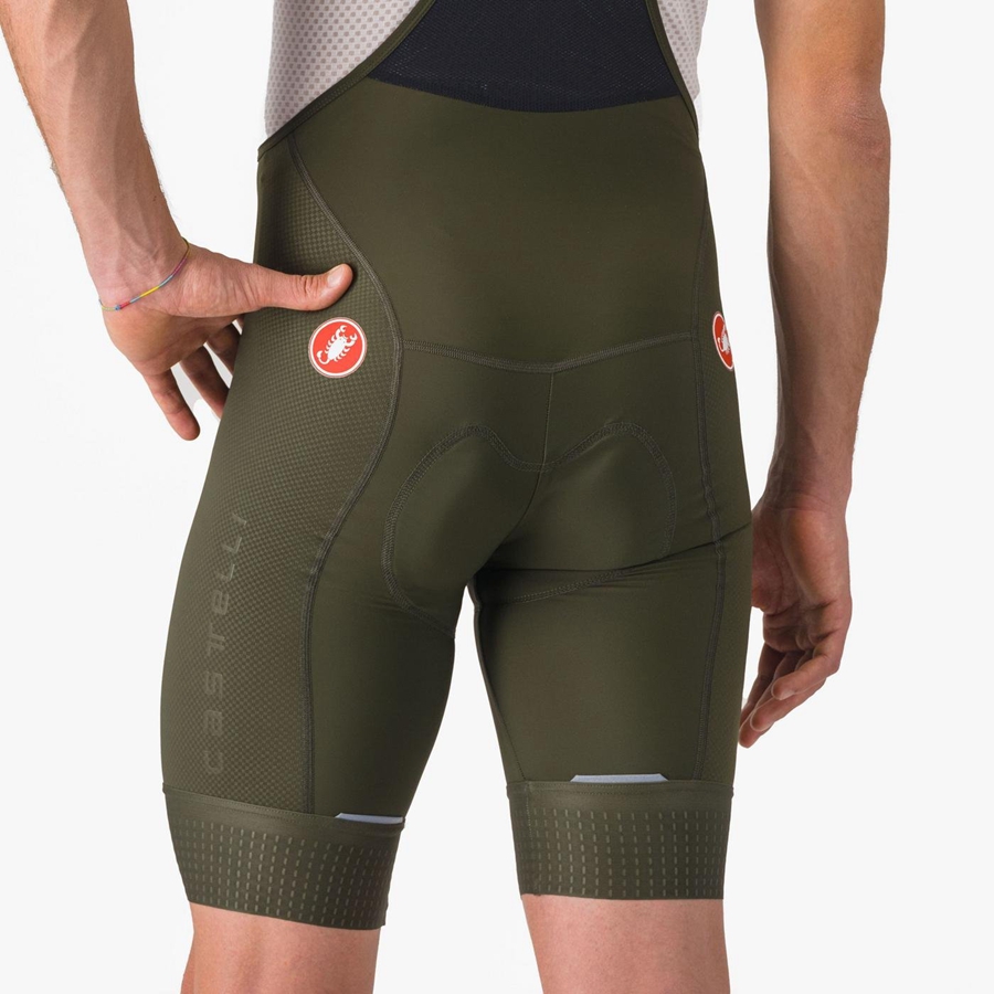 Castelli COMPETIZIONE Miesten Bib Shortsit Syvä Vihreä | TWLQ-15267