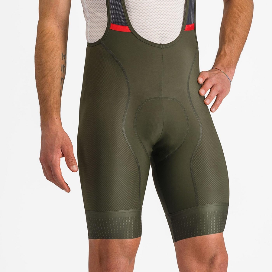 Castelli COMPETIZIONE Miesten Bib Shortsit Syvä Vihreä | TWLQ-15267