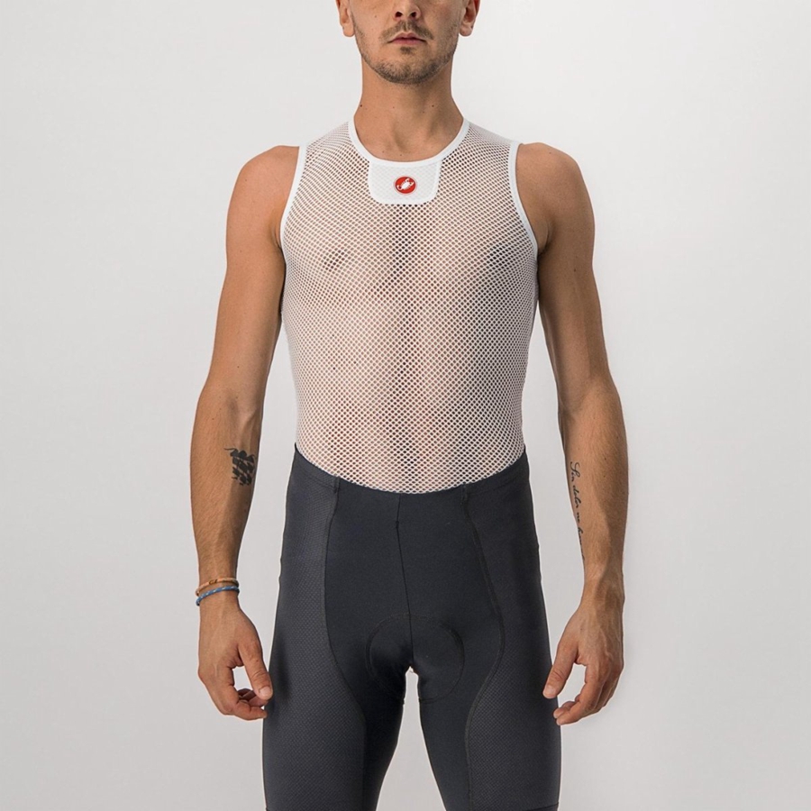 Castelli CORE MESH 3 SLEEVELESS Miesten Base Layer Valkoinen | LZNT-94362