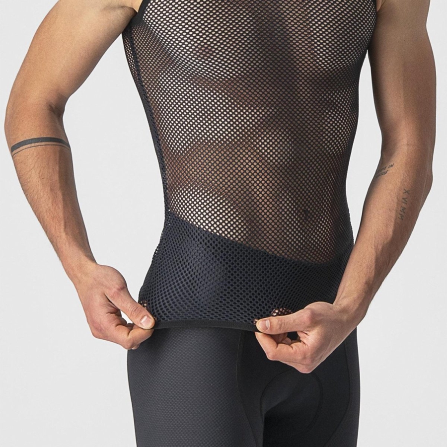 Castelli CORE MESH 3 SLEEVELESS Miesten Base Layer Mustat | YKAE-72968