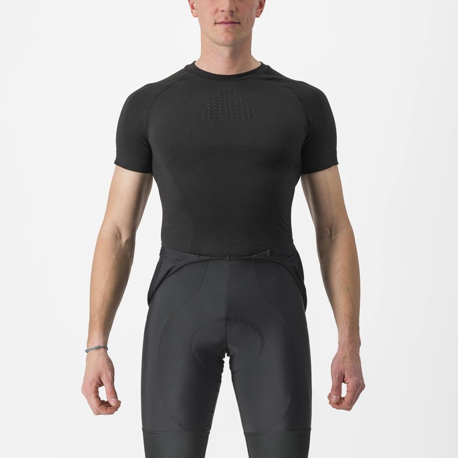 Castelli CORE SEAMLESS SS Miesten Base Layer Mustat | VZOH-06971