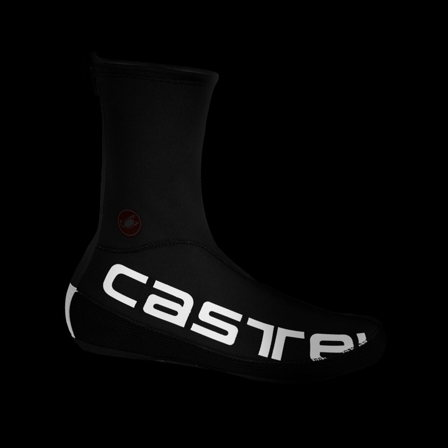 Castelli DILUVIO UL Miesten Kengänsuojat Mustat Hopea | CZWX-05914