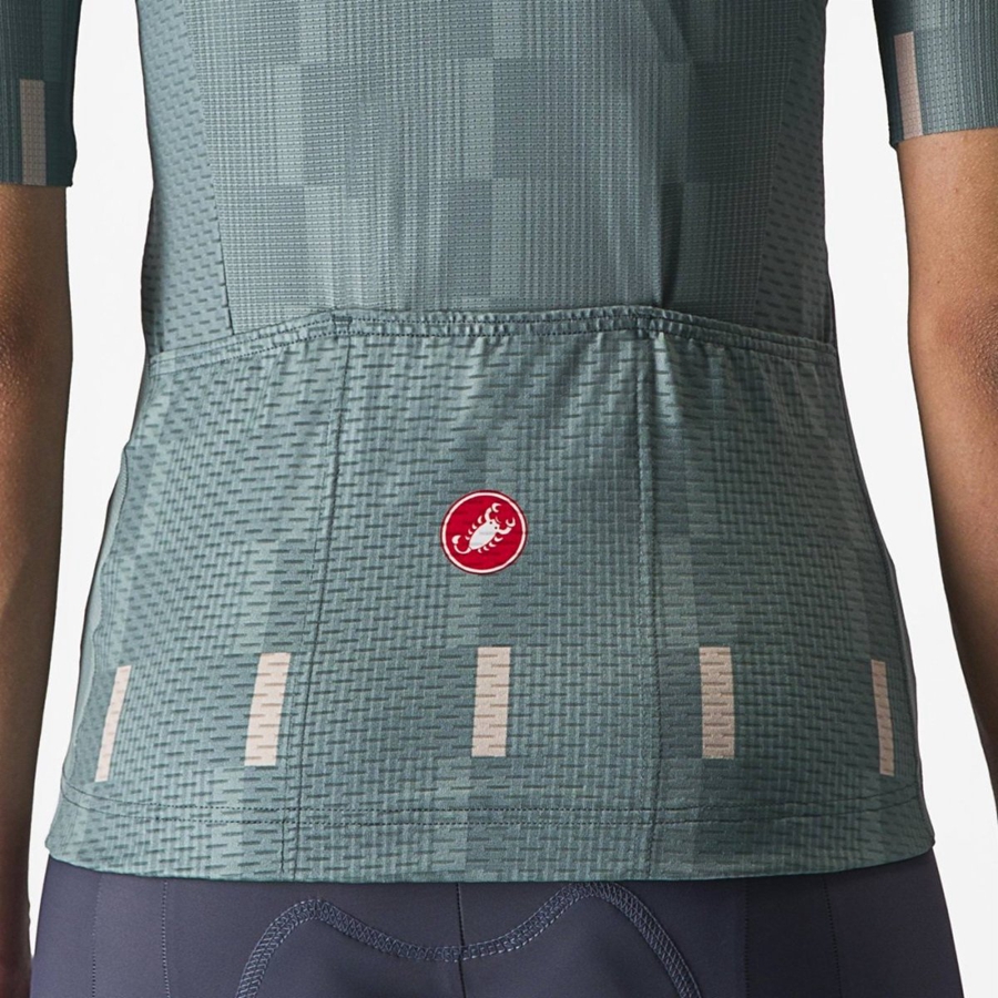 Castelli DIMENSIONE Naisten Pelipaita Turkoosi | HMQD-51308