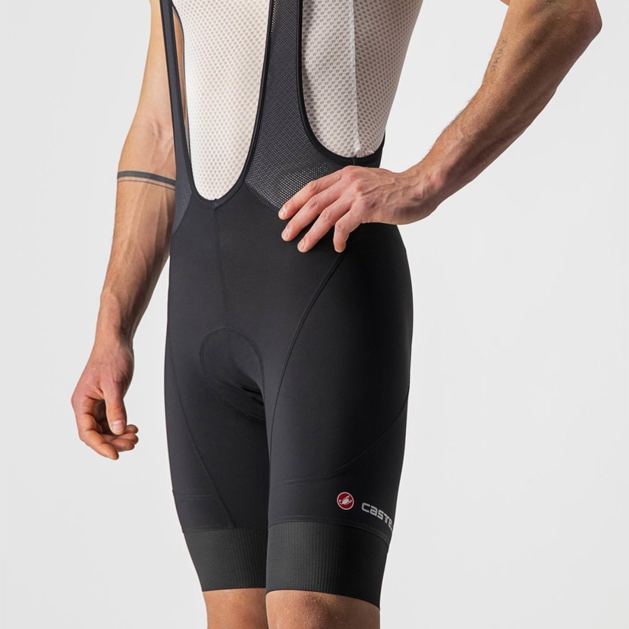 Castelli ENDURANCE 3 Miesten Bib Shortsit Mustat | NZFK-89613