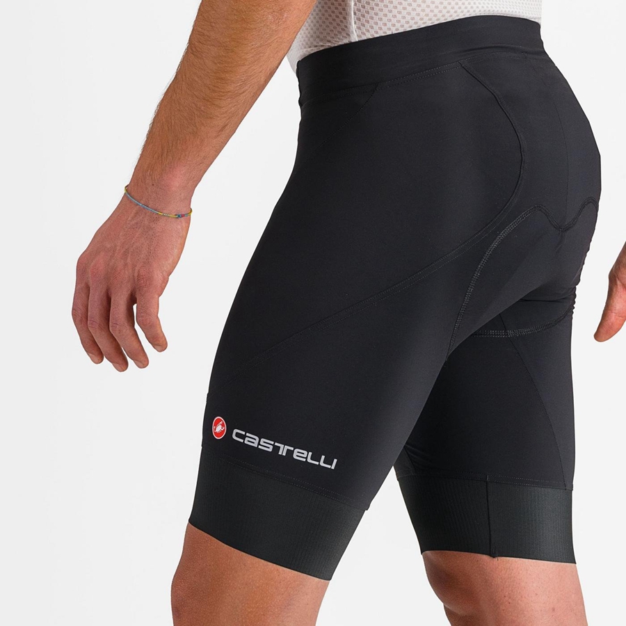 Castelli ENDURANCE 3 Miesten Shortsit Mustat | BPMO-95823