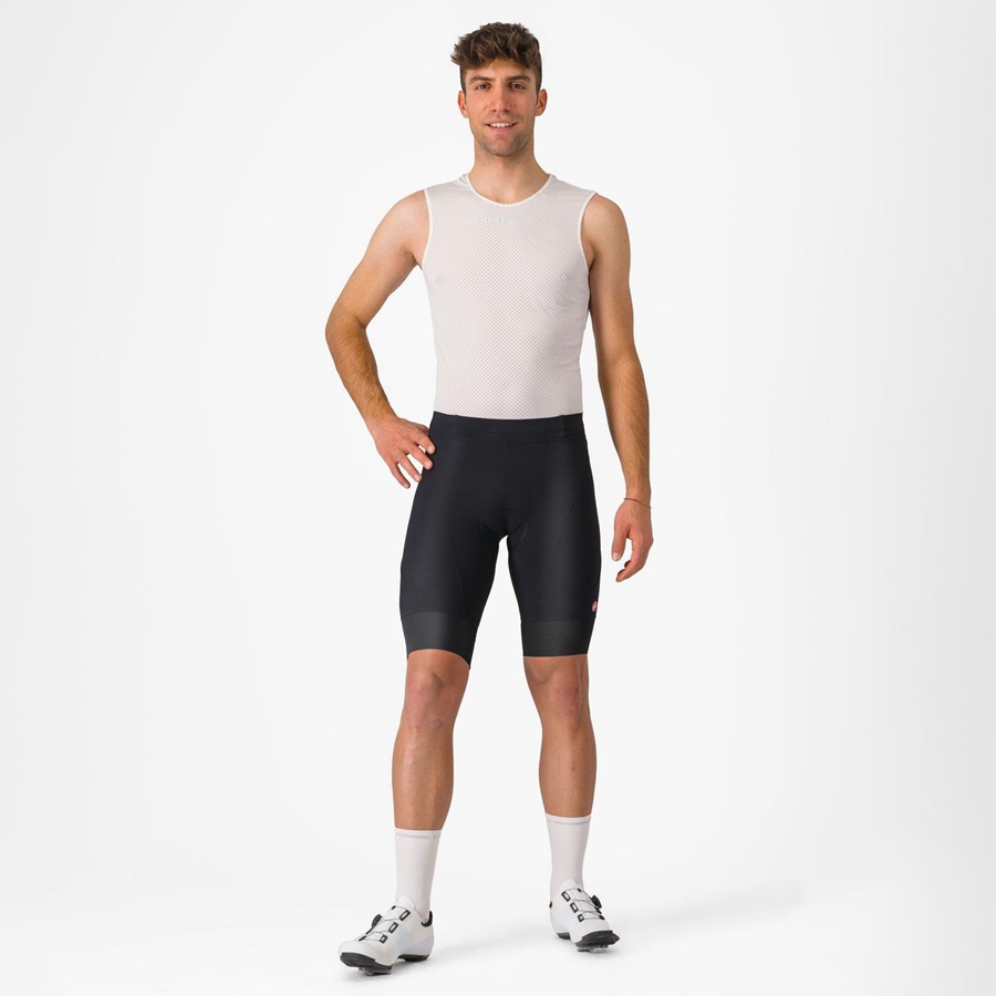 Castelli ENDURANCE 3 Miesten Shortsit Mustat | BPMO-95823