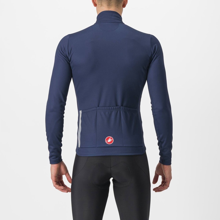 Castelli ENTRATA THERMAL Miesten Pelipaita Sininen Hopea Harmaat | DVGF-64507