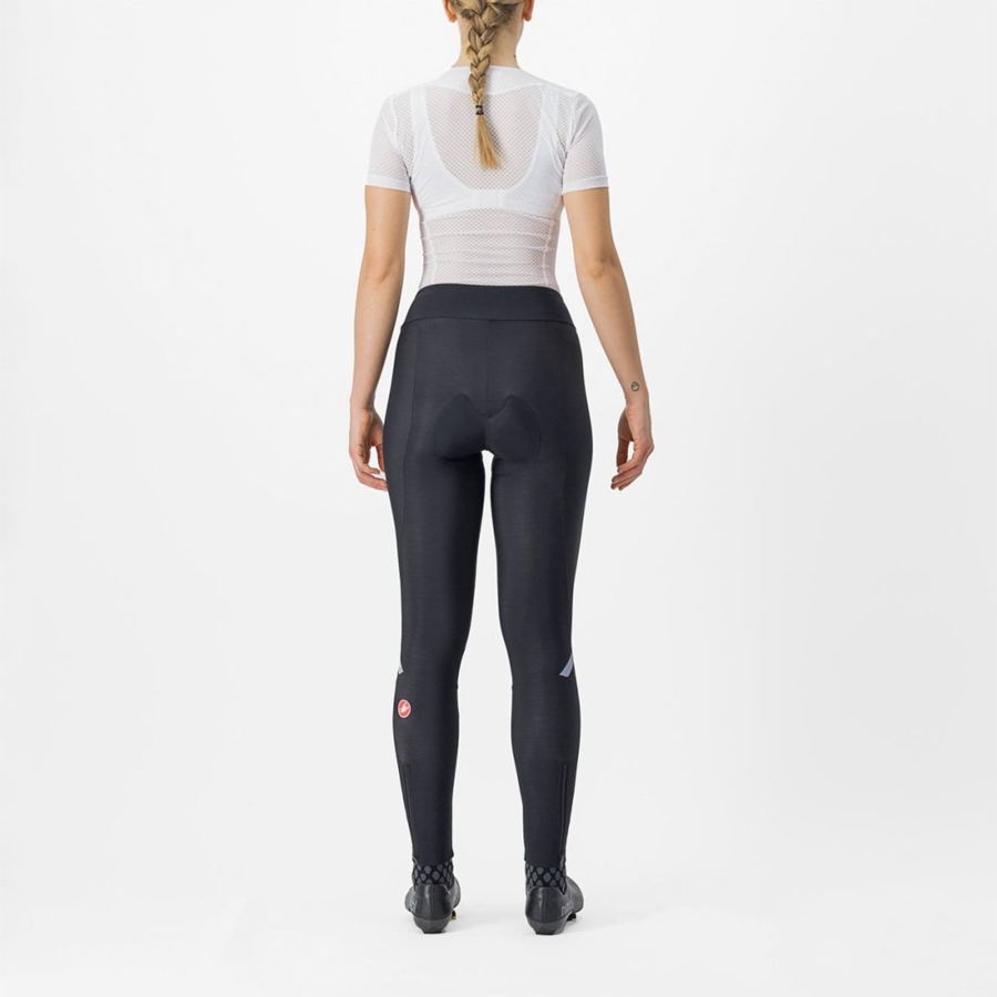 Castelli ENTRATA W Naisten Leggings Mustat | MVFK-79580