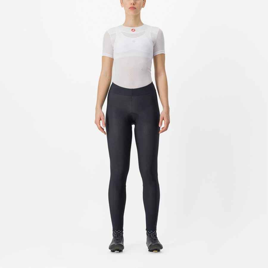 Castelli ENTRATA W Naisten Leggings Mustat | MVFK-79580