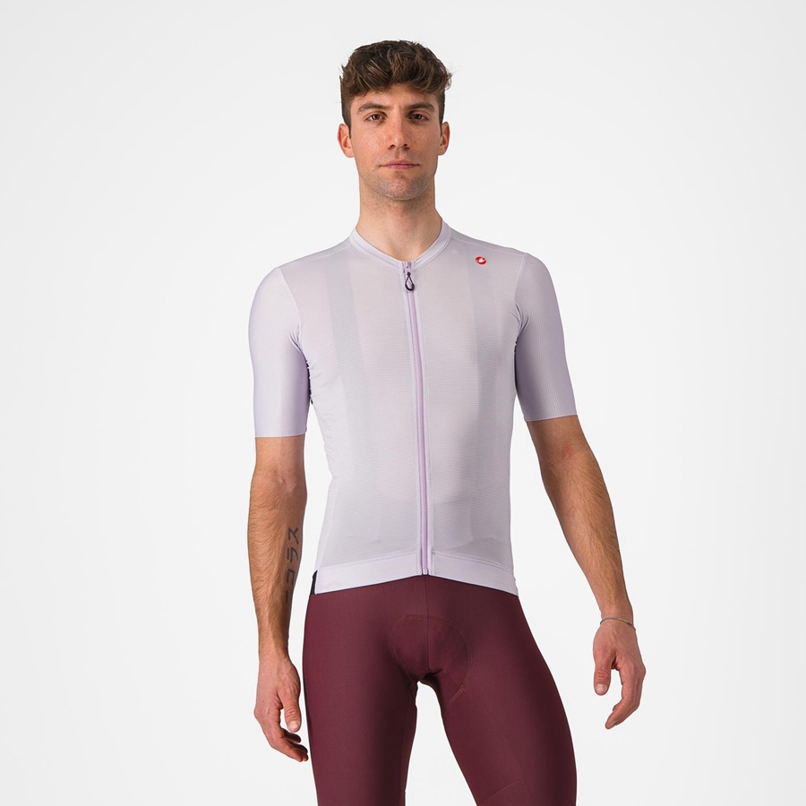 Castelli ESPRESSO Miesten Pelipaita Violetit Valkoinen Tummanharmaat | AGRT-09163