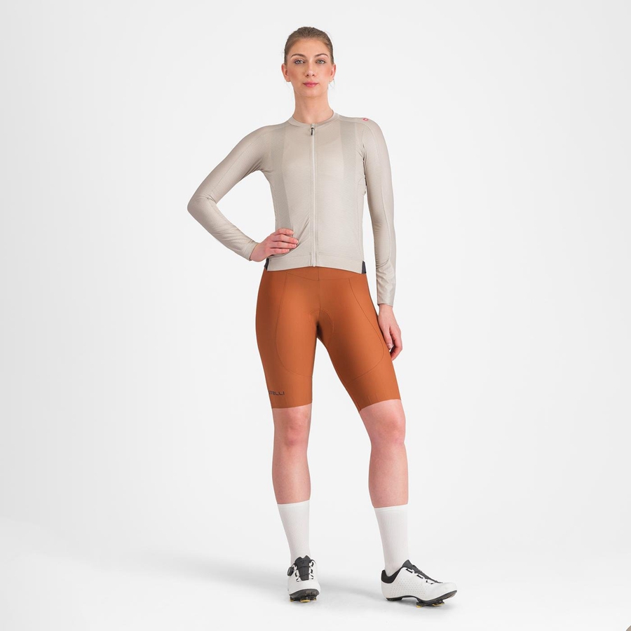 Castelli ESPRESSO W DT Naisten Bib Shortsit Beige | BHFC-76349