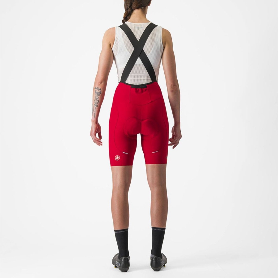 Castelli ESPRESSO W DT Naisten Bib Shortsit Punainen | UFPS-83162