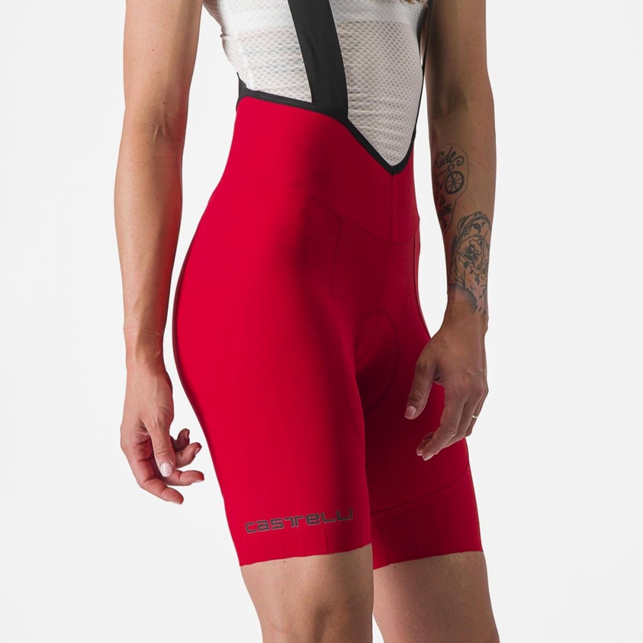 Castelli ESPRESSO W DT Naisten Bib Shortsit Punainen | UFPS-83162