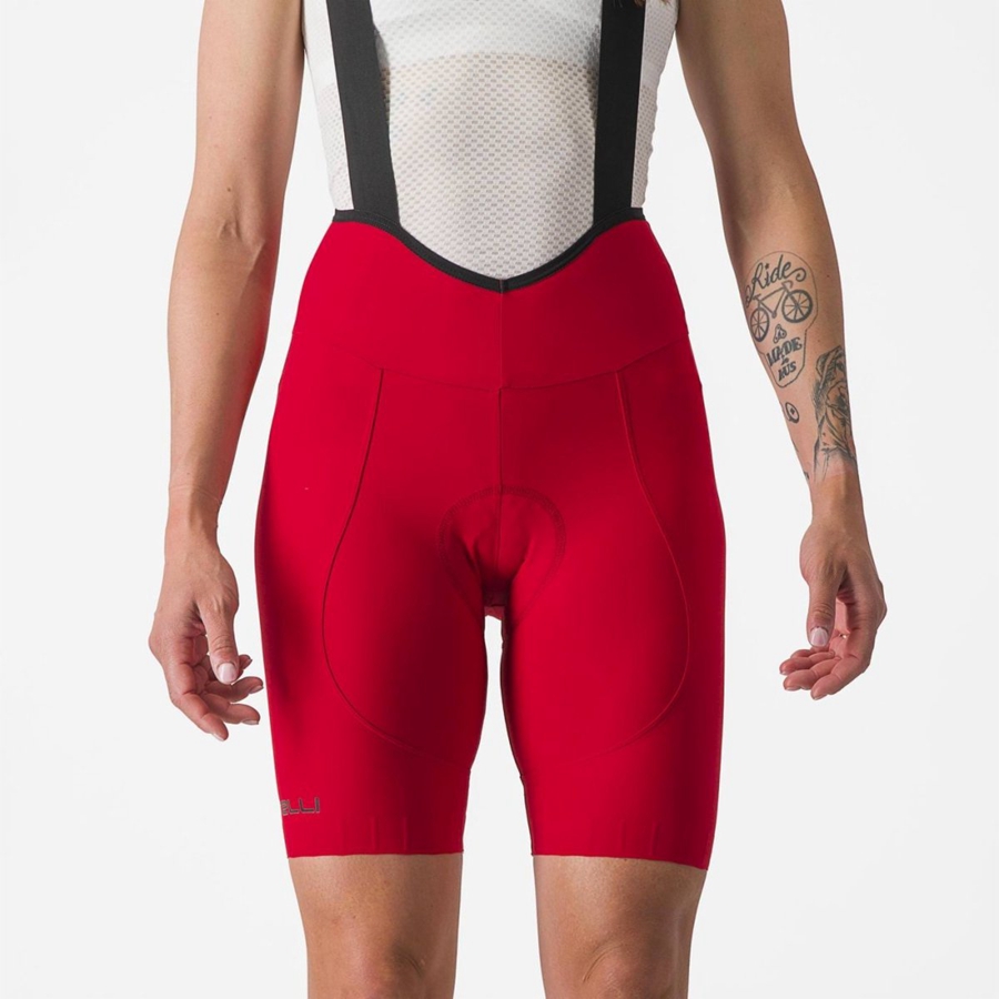 Castelli ESPRESSO W DT Naisten Bib Shortsit Punainen | UFPS-83162