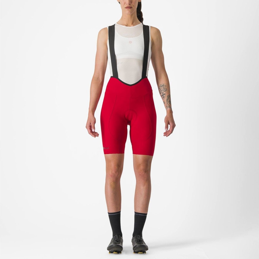 Castelli ESPRESSO W DT Naisten Bib Shortsit Punainen | UFPS-83162