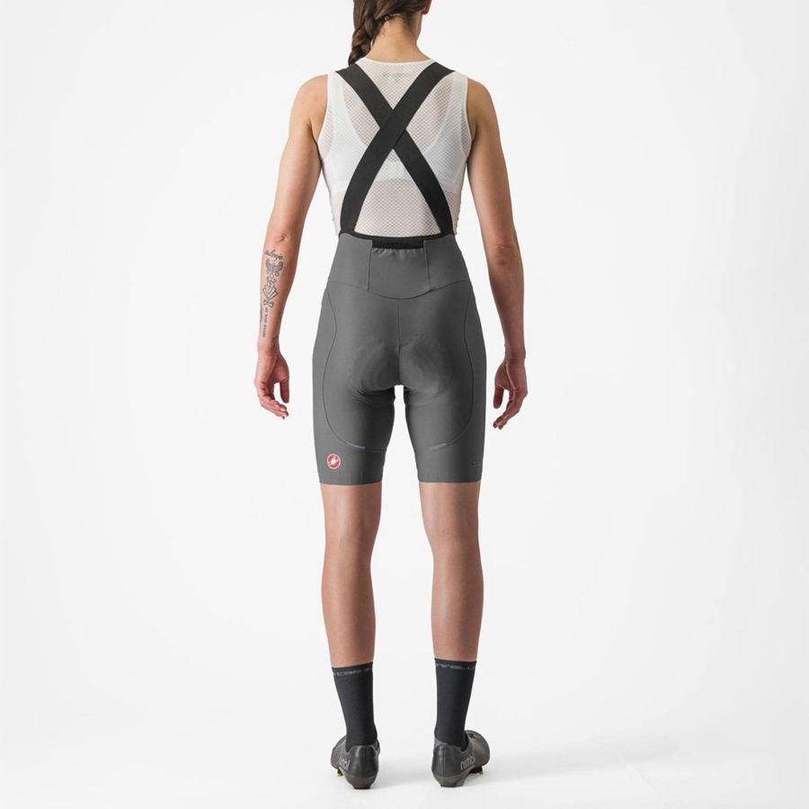 Castelli ESPRESSO W DT Naisten Bib Shortsit Harmaat | DZIS-83174