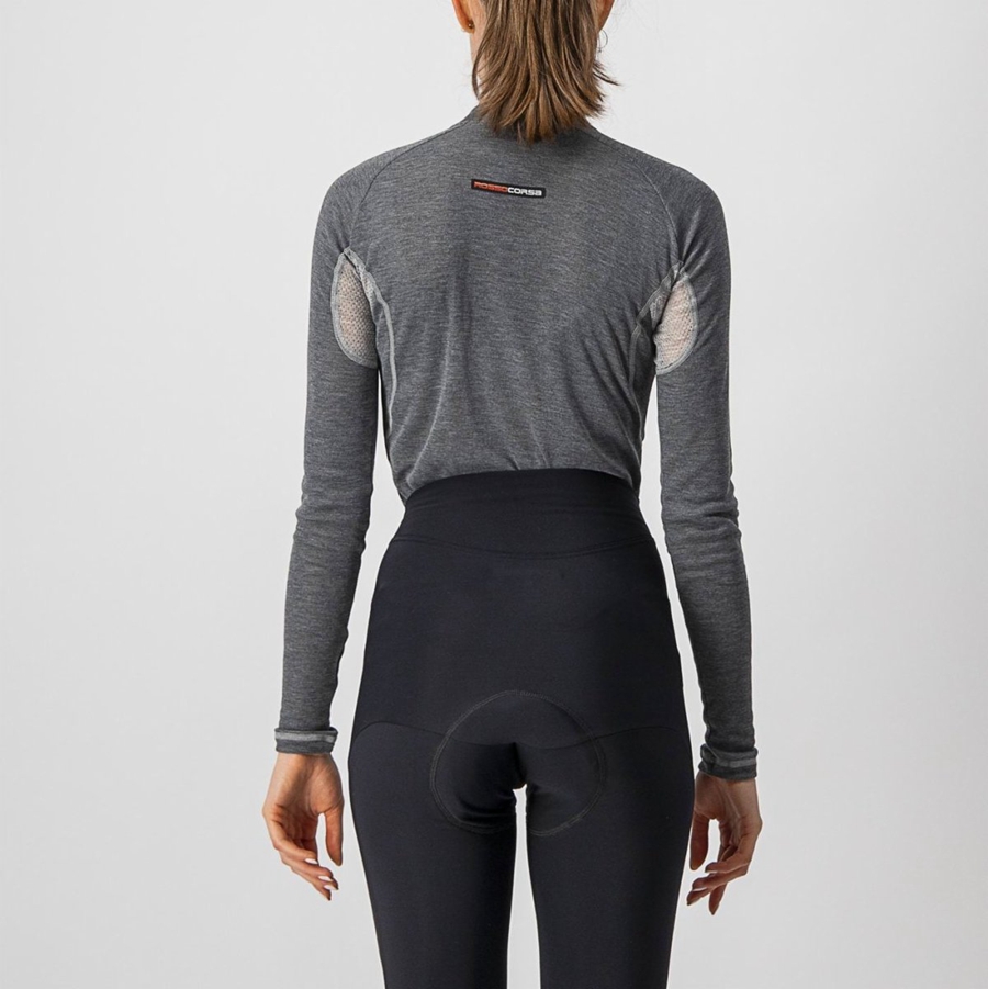 Castelli FLANDERS 2 W WARM LONG SLEEVE Naisten Base Layer Harmaat | EOPC-67829