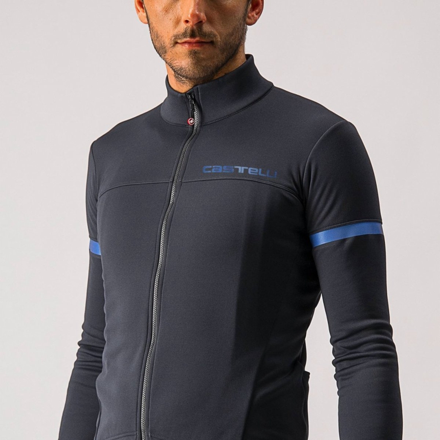 Castelli FONDO 2 FZ Miesten Pelipaita Mustat Sininen | REST-37582