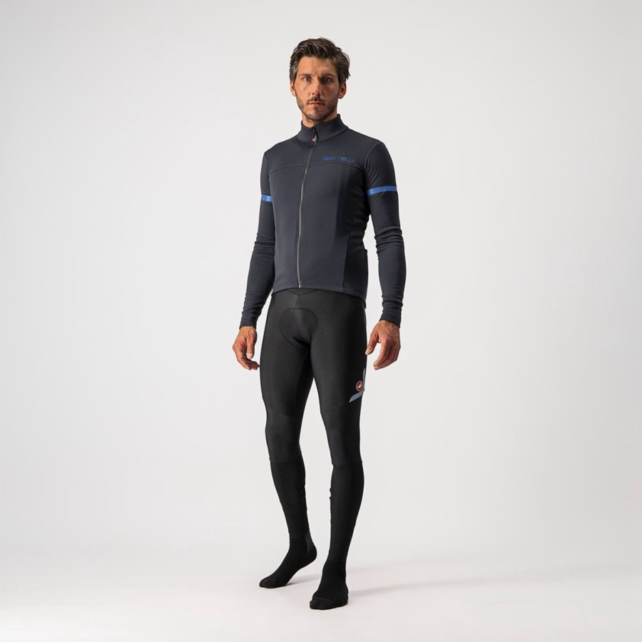 Castelli FONDO 2 FZ Miesten Pelipaita Mustat Sininen | REST-37582