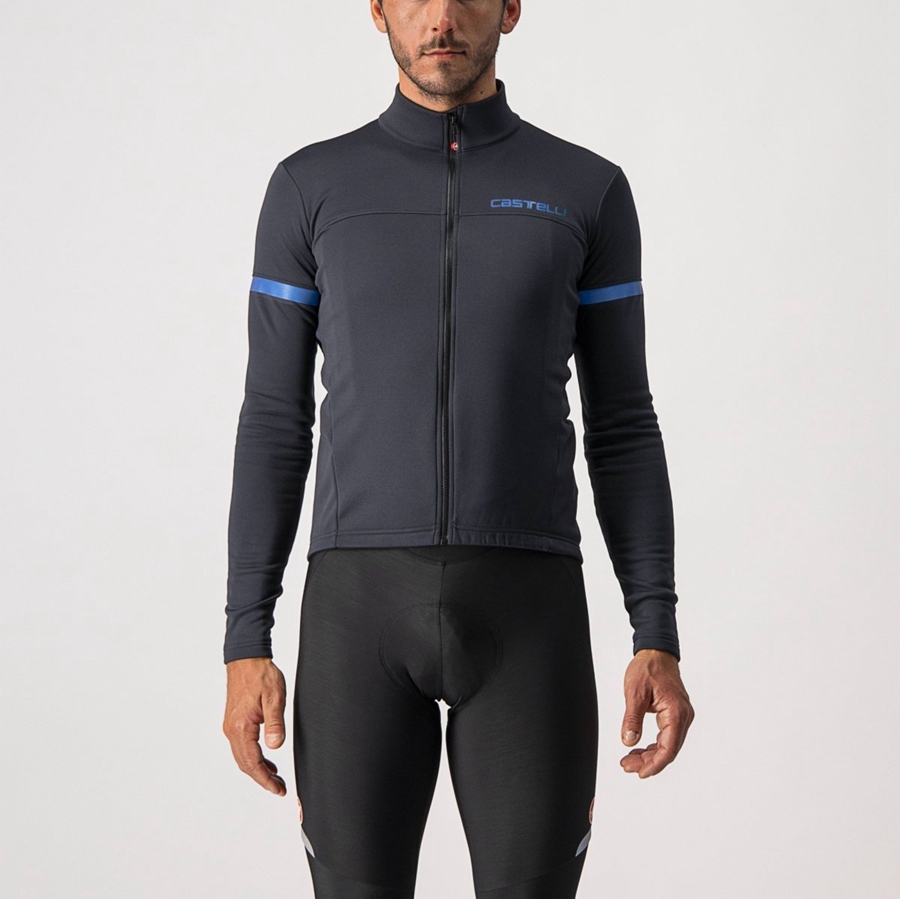 Castelli FONDO 2 FZ Miesten Pelipaita Mustat Sininen | REST-37582