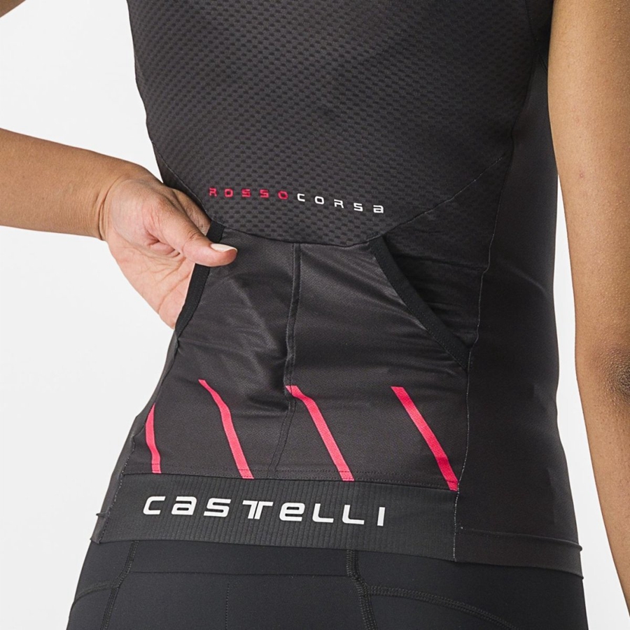 Castelli FREE 2 W TRI SINGLET Naisten Puvut Mustat | TILN-10786