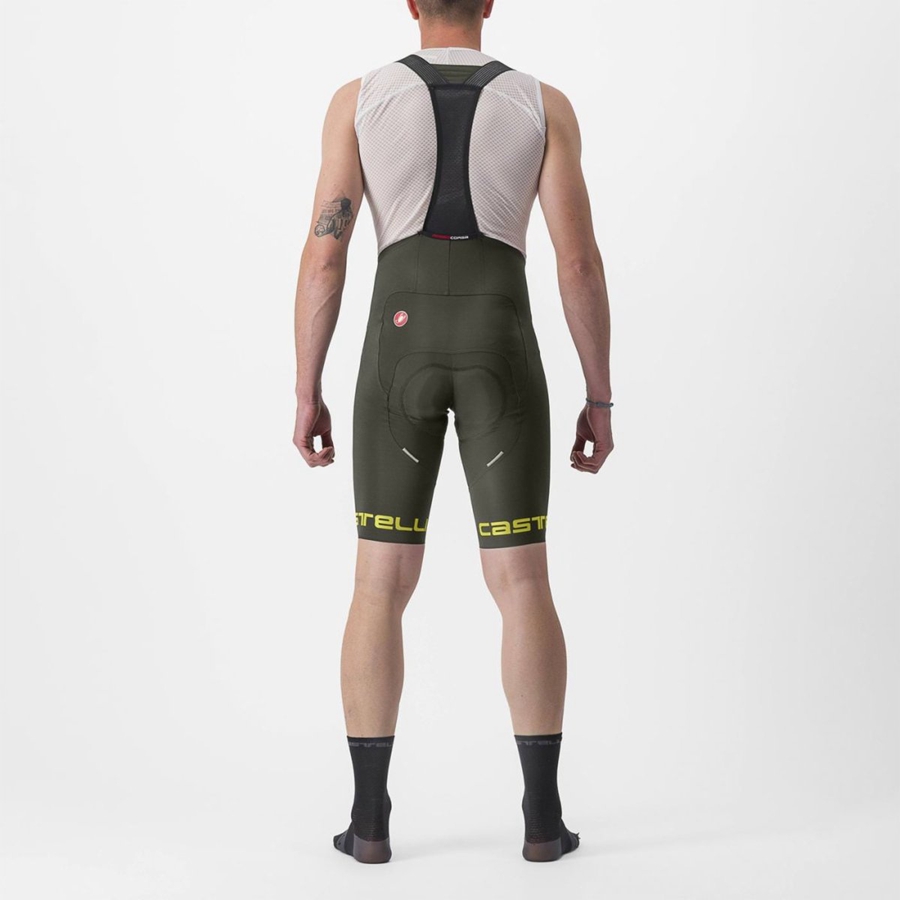 Castelli FREE AERO RC CLASSIC Miesten Bib Shortsit Syvä Vihreä | MBGK-64598