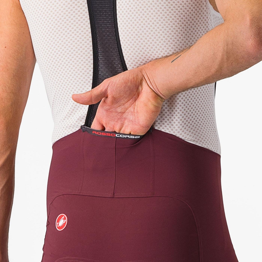 Castelli FREE AERO RC CLASSIC Miesten Bib Shortsit Syvä Viininpunainen Valkoinen | CFOP-82947