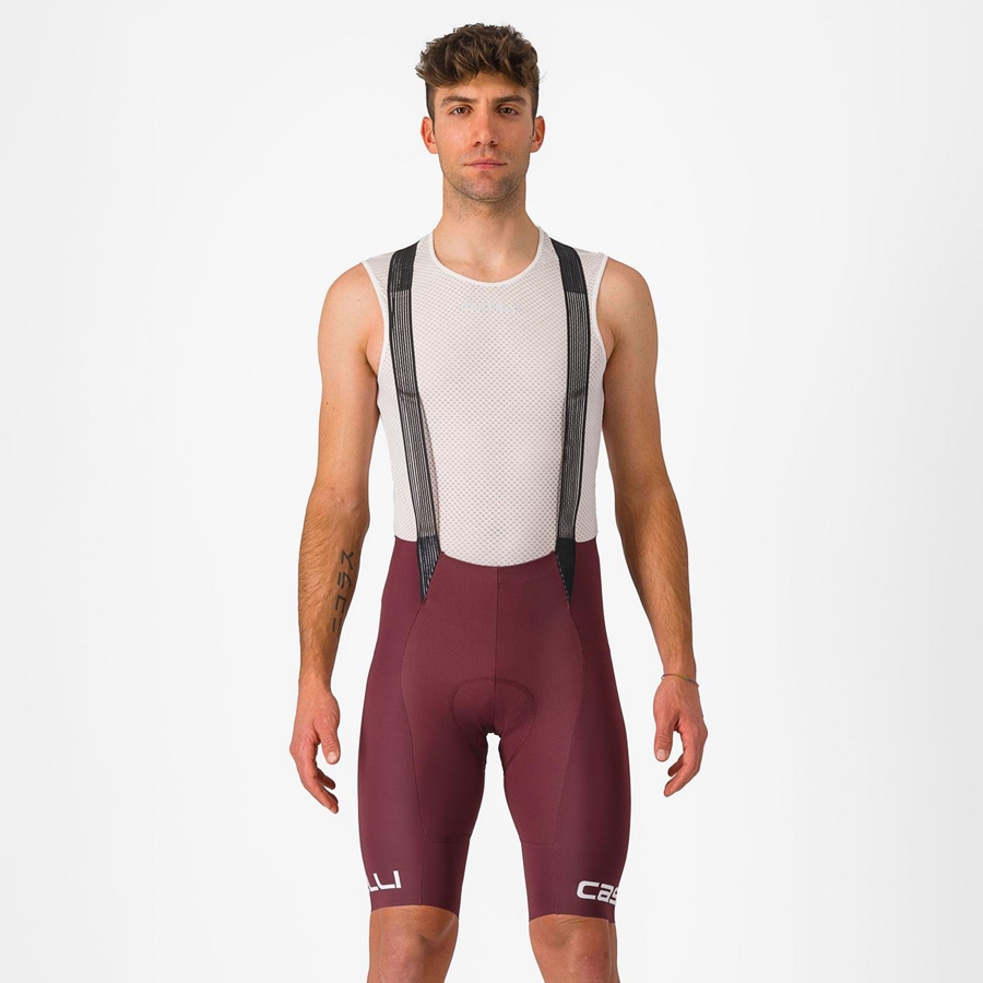 Castelli FREE AERO RC CLASSIC Miesten Bib Shortsit Syvä Viininpunainen Valkoinen | CFOP-82947