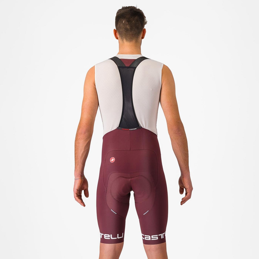 Castelli FREE AERO RC CLASSIC Miesten Bib Shortsit Syvä Viininpunainen Valkoinen | CFOP-82947