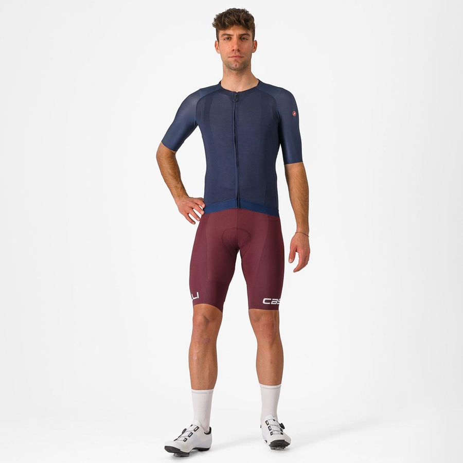 Castelli FREE AERO RC CLASSIC Miesten Bib Shortsit Syvä Viininpunainen Valkoinen | CFOP-82947