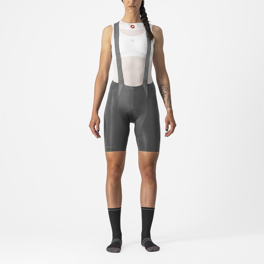 Castelli FREE AERO RC W Naisten Bib Shortsit Harmaat | SPMX-01567