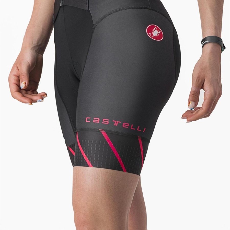 Castelli FREE SANREMO 2 W SHORT SLEEVE Naisten Puvut Mustat | WRHC-50876