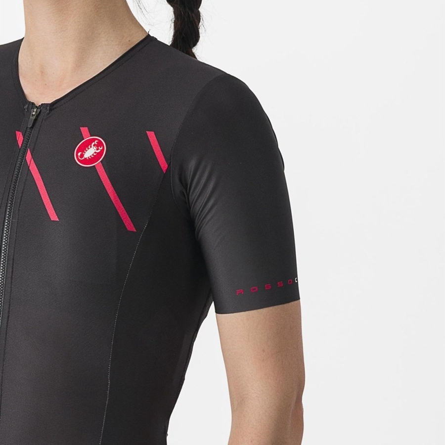 Castelli FREE SANREMO 2 W SHORT SLEEVE Naisten Puvut Mustat | WRHC-50876