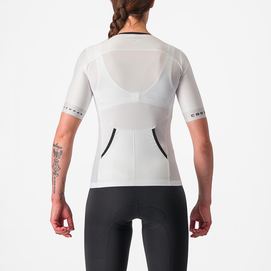 Castelli FREE SPEED 2 W RACE TOP Naisten Puvut Valkoinen Mustat | MLHJ-57143