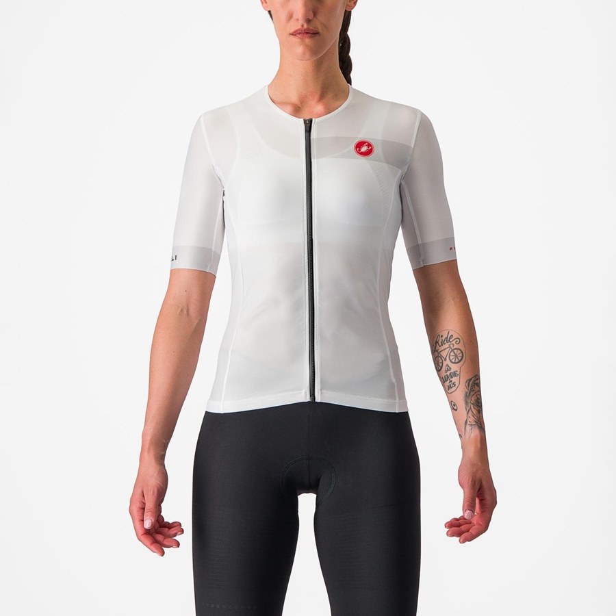 Castelli FREE SPEED 2 W RACE TOP Naisten Puvut Valkoinen Mustat | MLHJ-57143