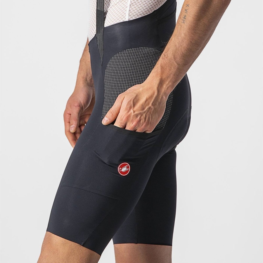 Castelli FREE UNLIMITED Miesten Bib Shortsit Mustat | YADP-57416