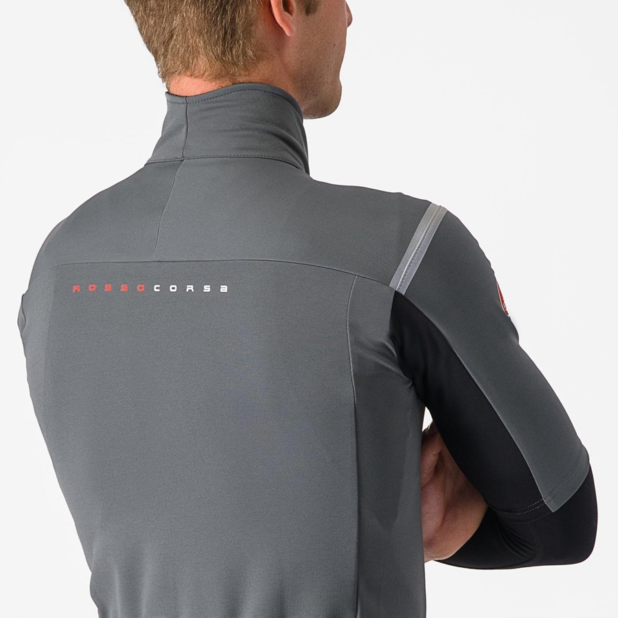 Castelli GABBA RoS 2 Miesten Takit Harmaat Hopea | UXEI-89027