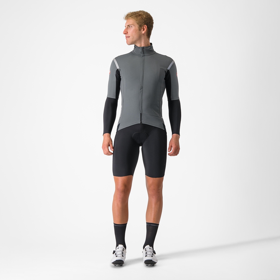 Castelli GABBA RoS 2 Miesten Takit Harmaat Hopea | UXEI-89027