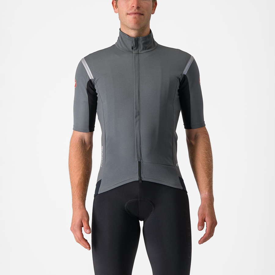 Castelli GABBA RoS 2 Miesten Takit Harmaat Hopea | UXEI-89027