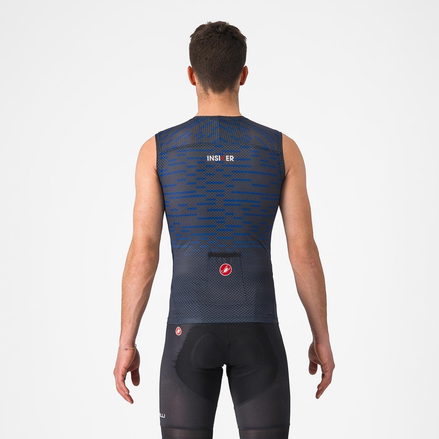 Castelli INSIDER SLEEVELESS Miesten Pelipaita Sininen | VPYR-87241