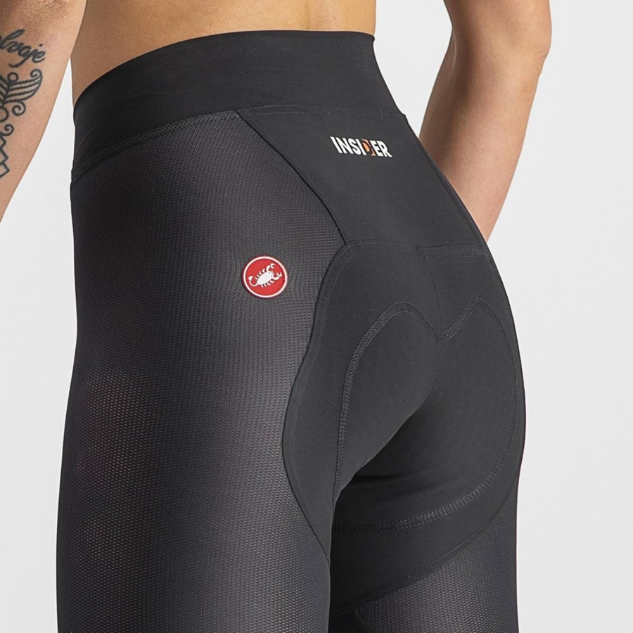 Castelli INSIDER W Naisten Shortsit Mustat | XUWS-09348