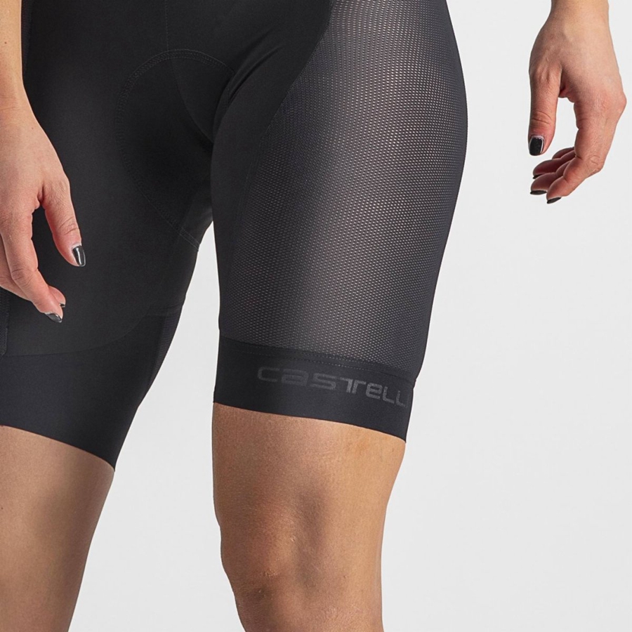 Castelli INSIDER W Naisten Shortsit Mustat | XUWS-09348