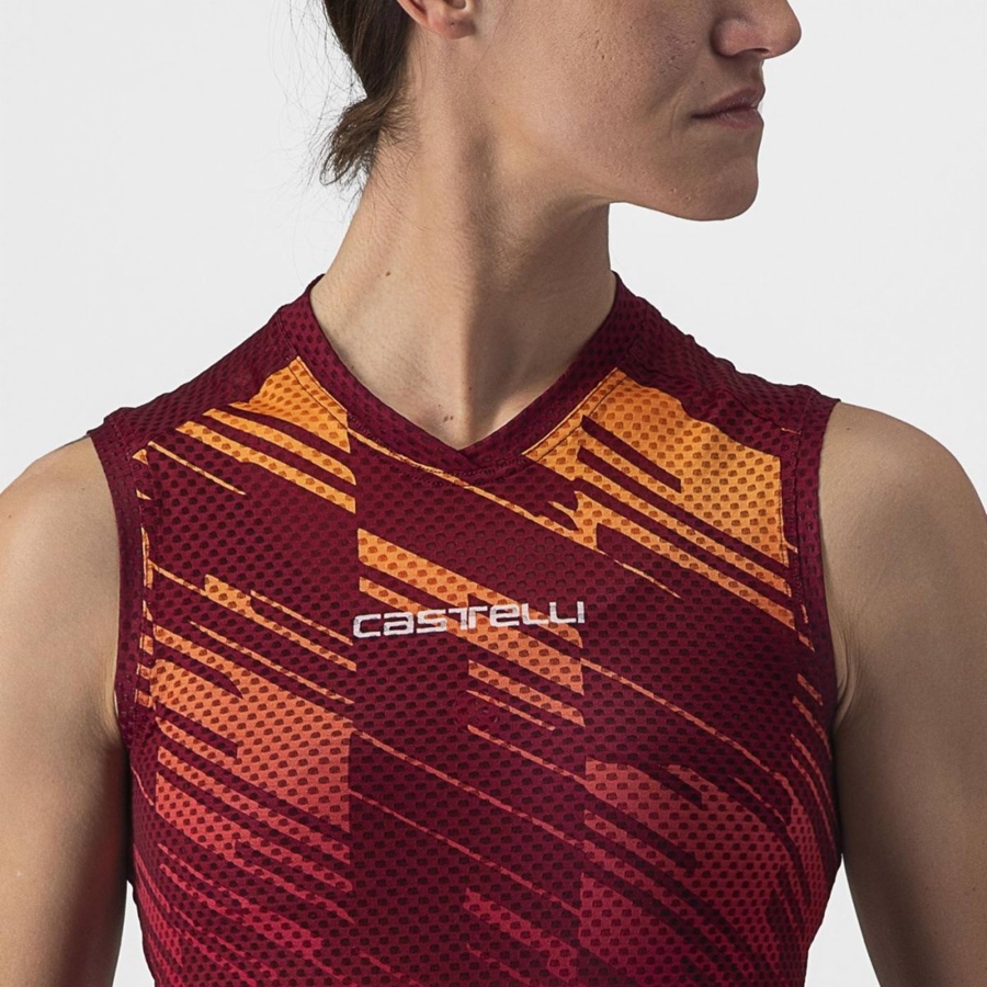 Castelli INSIDER W SLEEVELESS Naisten Pelipaita Viininpunainen | MTGX-98741