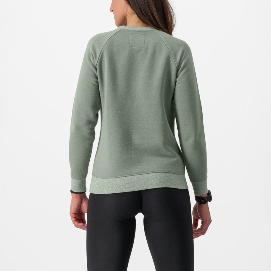 Castelli LOGO W SWEATSHIRT Naisten Casual Vihreä | IRAG-72038