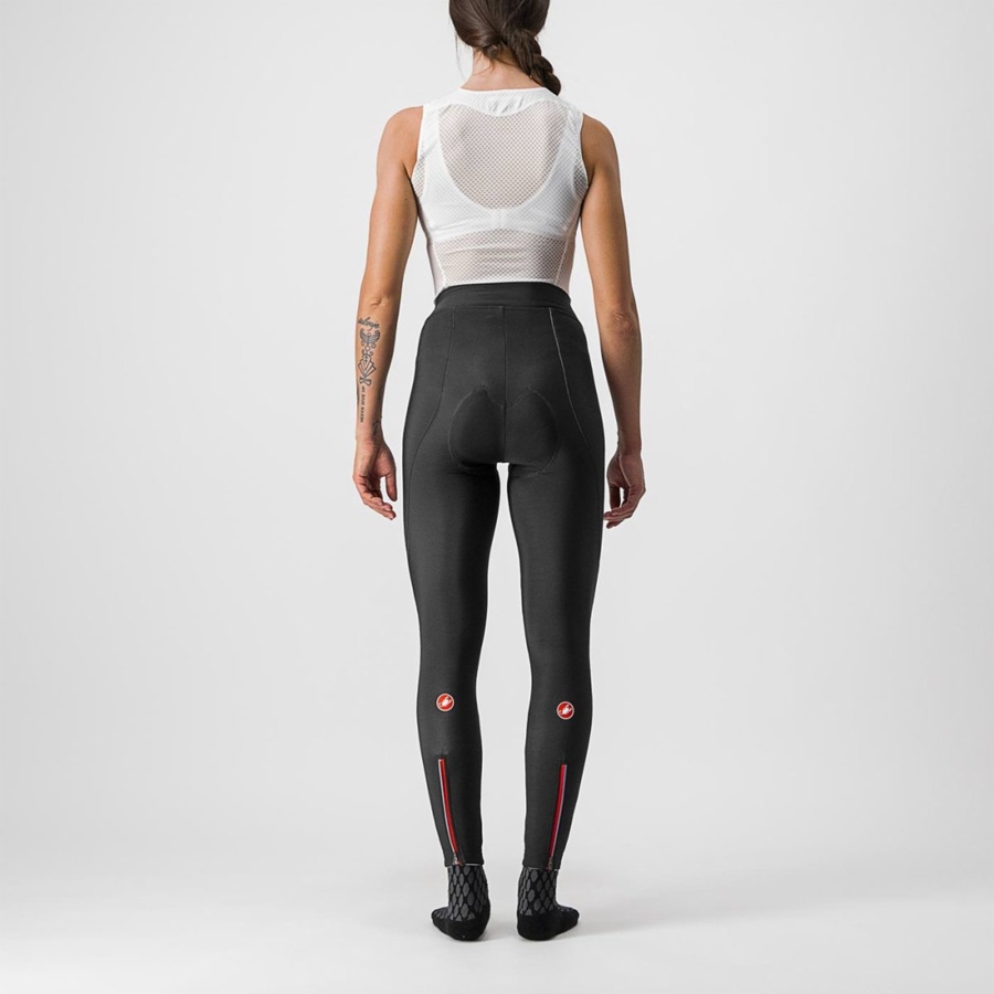 Castelli MENO WIND W Naisten Leggings Mustat | BAUE-04926