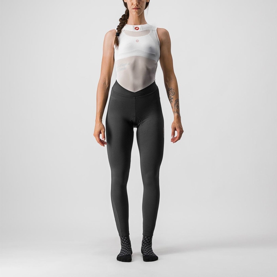 Castelli MENO WIND W Naisten Leggings Mustat | BAUE-04926